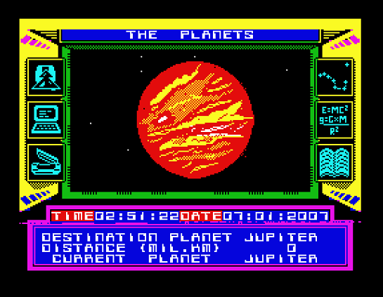 The Planets - in-game screen