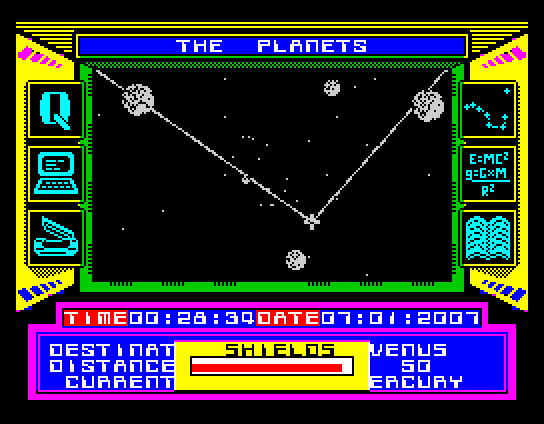 The Planets - in-game screen